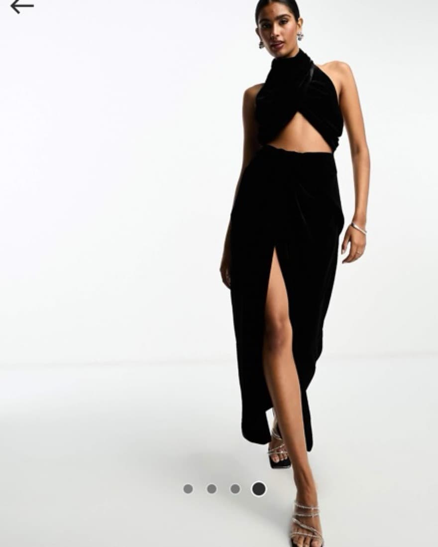 Elegant Velvet Halter Gown - Image 4