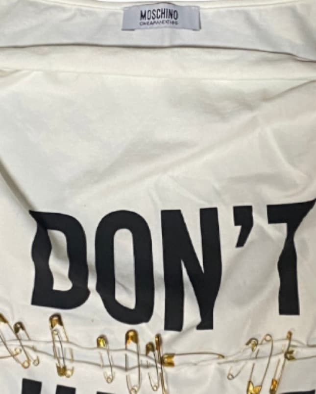 Moschino Safety Pin Slogan Dress - Image 4
