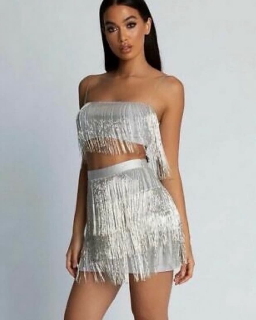 Meshki Sofia Beaded Fringe Skirt & top  - Image 2