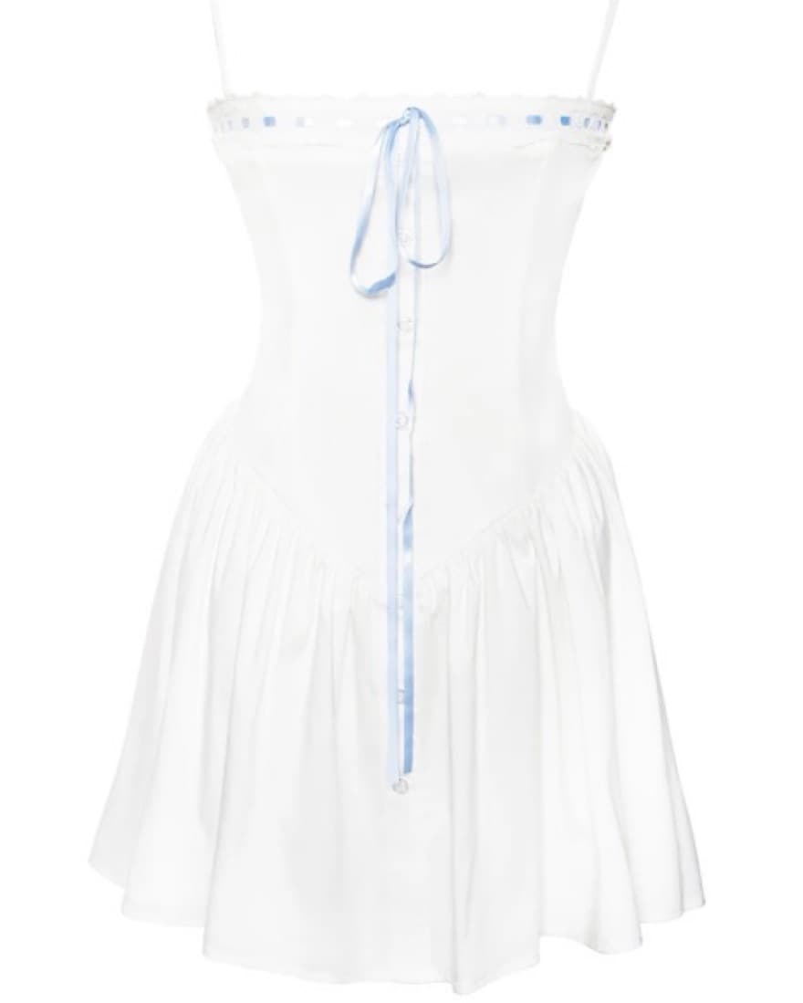Malia Corset Lace Up Back Mini Dress - Image 3