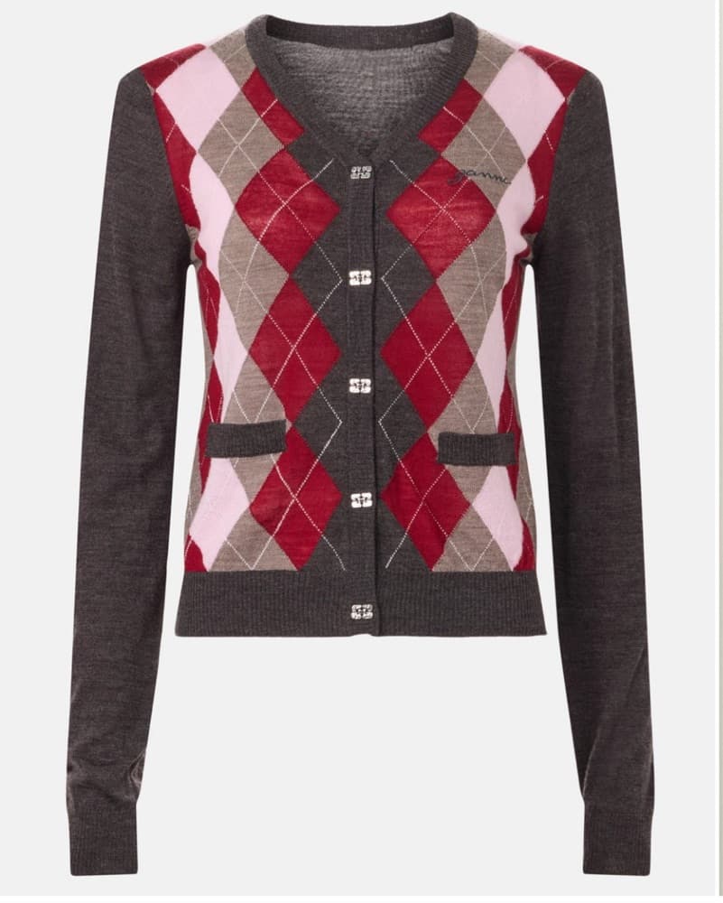 GANNI Argyle Cardigan - Image 2