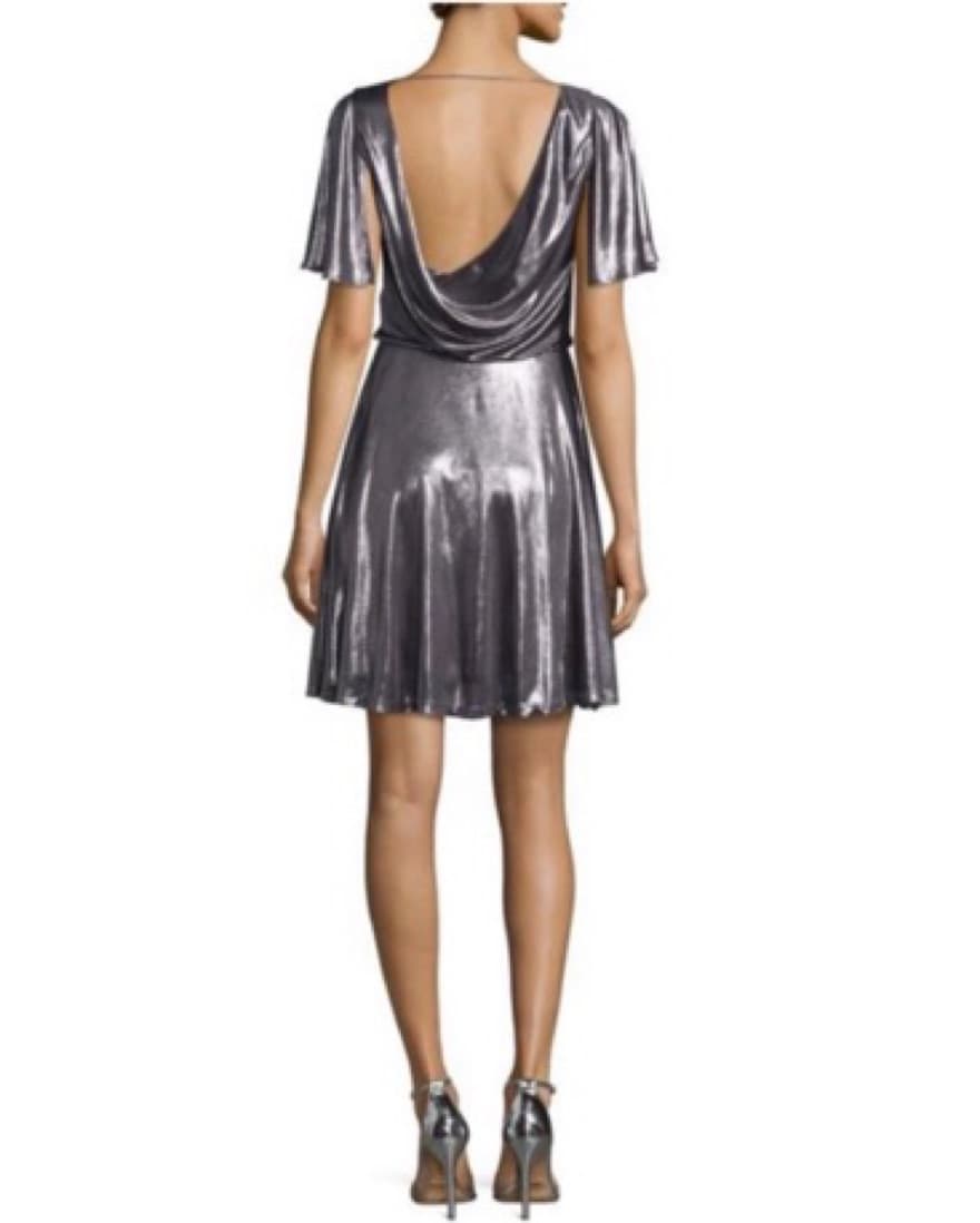 Halston Heritage Liquid Metallic Dress - Image 1