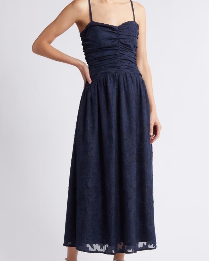 Celestial Glow Metallic Stripe Dress - Image 1