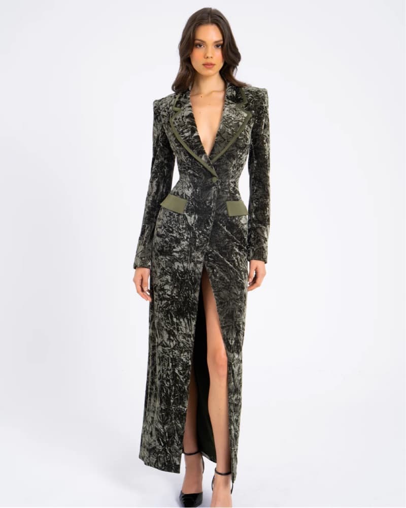 Chic Velvet Blazer Dress - Image 6