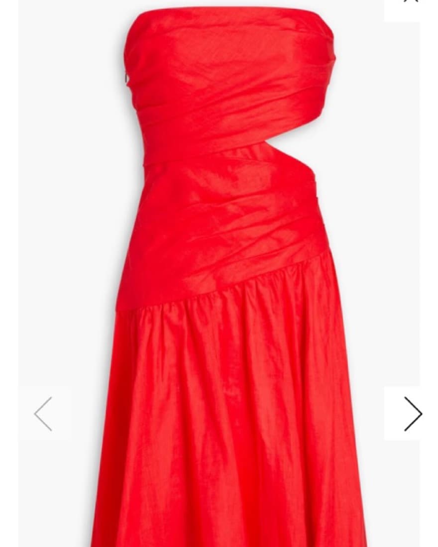 Red Zimmerman Linen Strapless - Image 1