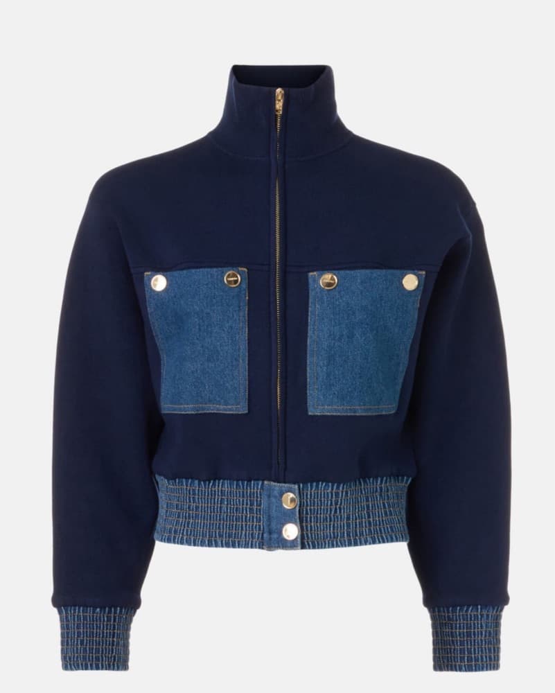 Sandro Bomber Jacket Denim - Image 1