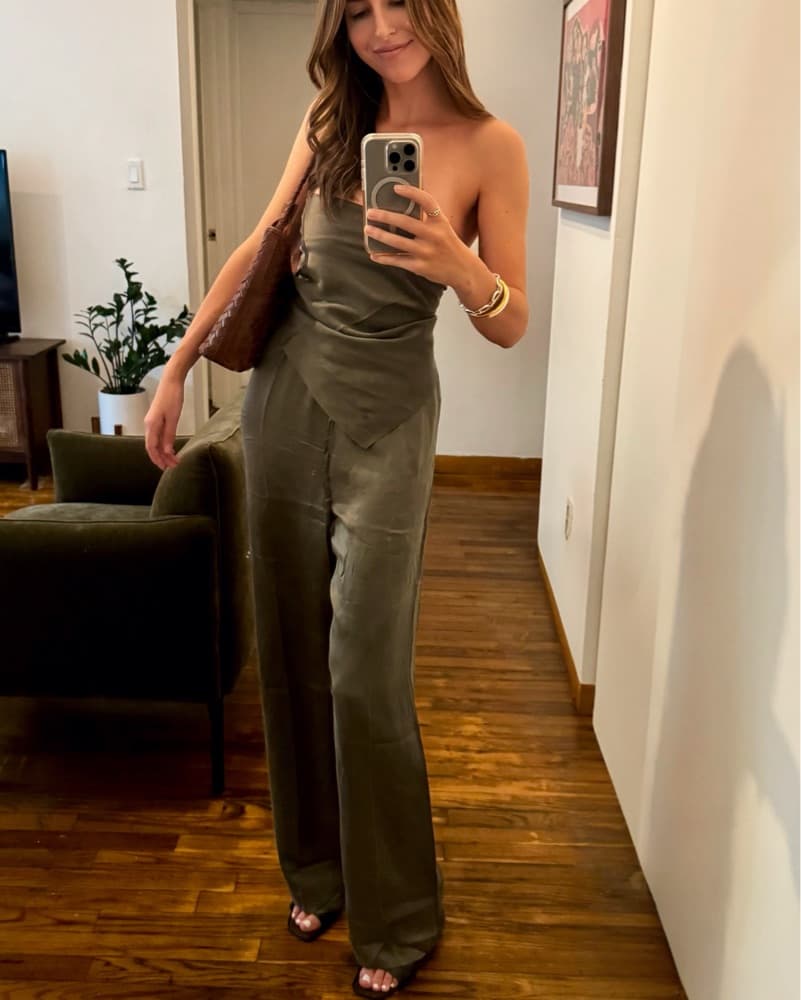 Dissh Percy Olive Silk Pant & Scarf Top - Image 6