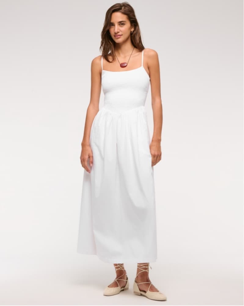 White Abercrombie Midi Dress - Image 1