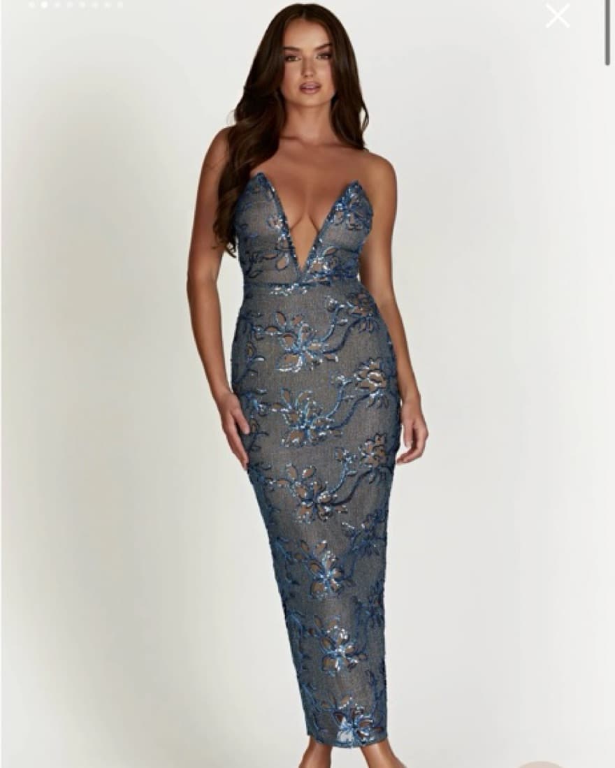 Meshki Blue Harriet Sequin Dress - Image 3
