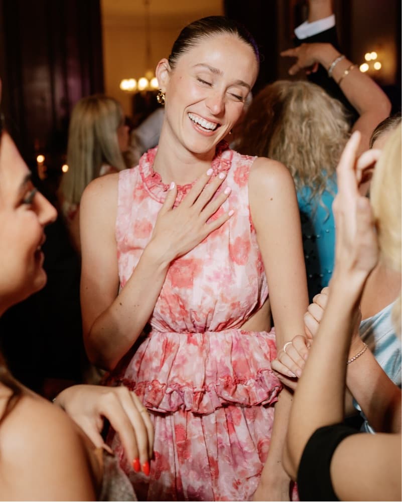 Weili Zheng Floral Cut Out Ruffle Dress - Image 4