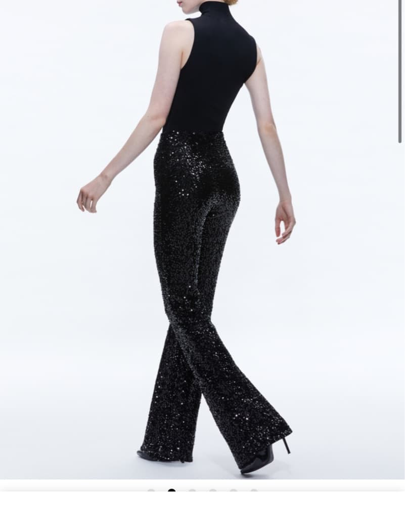Alice + Olivia Lara Sequin Bootcut Pant  - Image 2