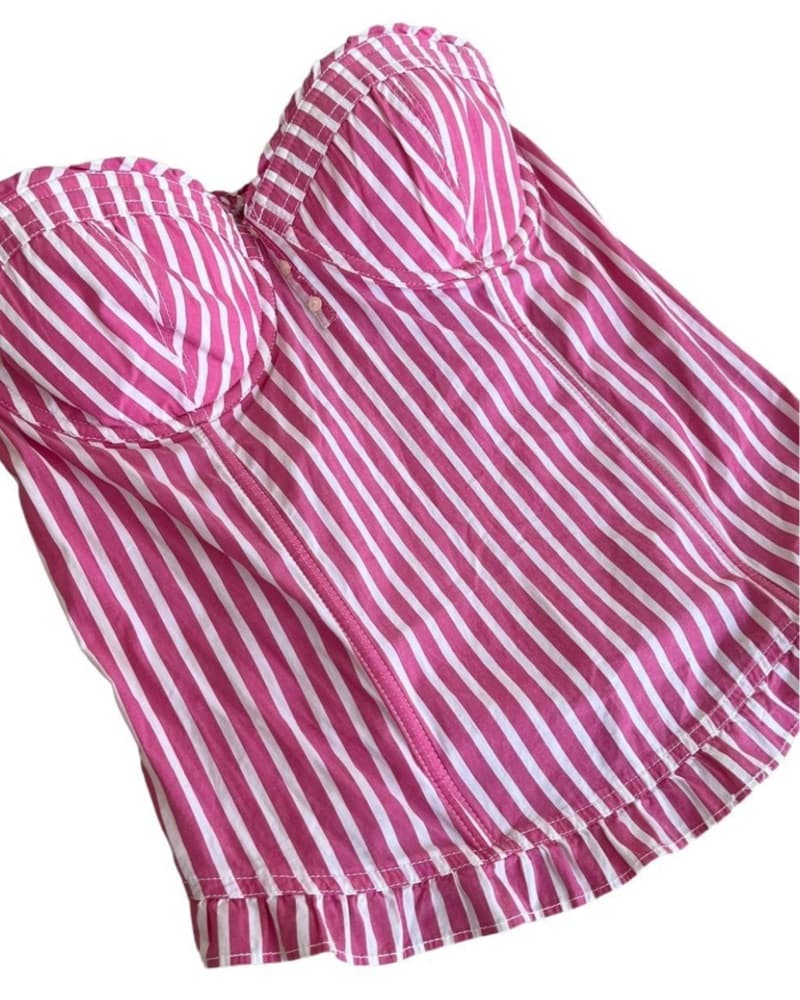 ABERCROMBIE & FITCH PINSTRIPED CORSET - Image 5