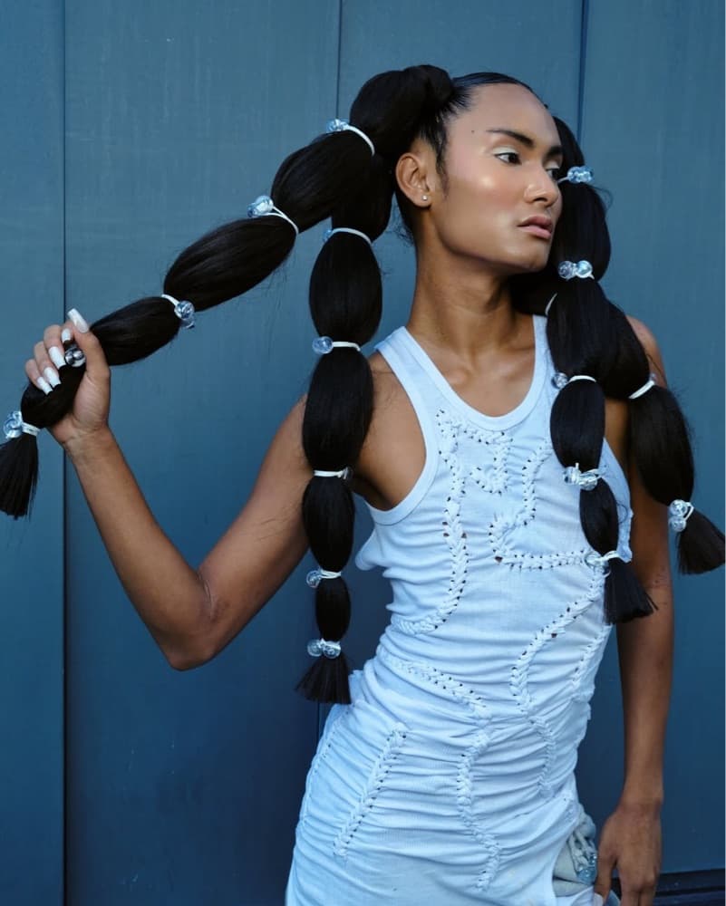 White Braided Backless Dress - Image 2