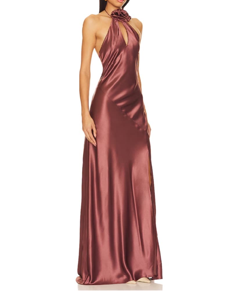 Brown Silk Dress - Image 2