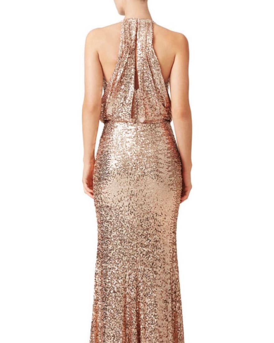 Badgley Mischka Blush Maria Gown Size 0 - Image 3
