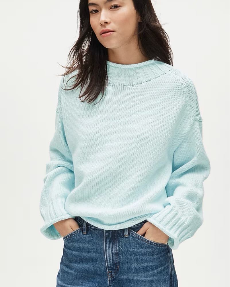 JCrew Rollneck Sweater Baby Blue - Image 2