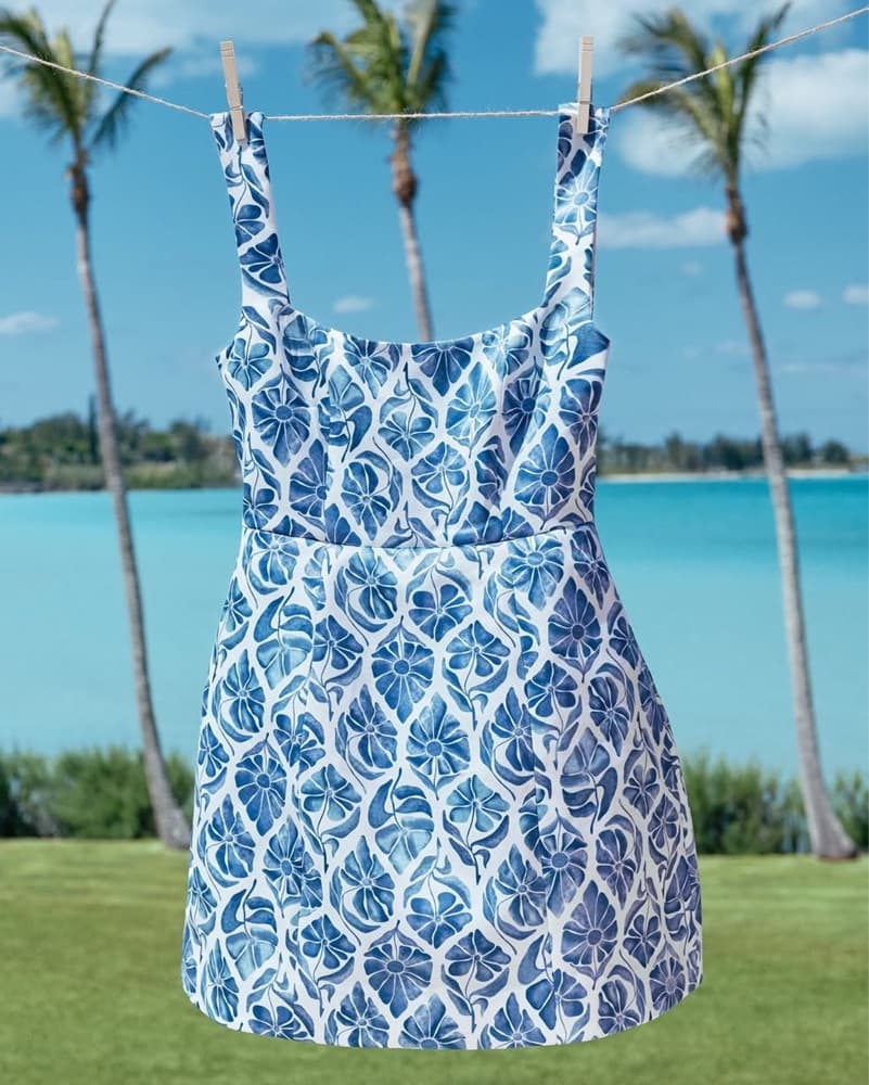 Couper Blue Lally Floral Mini Dress - Image 1