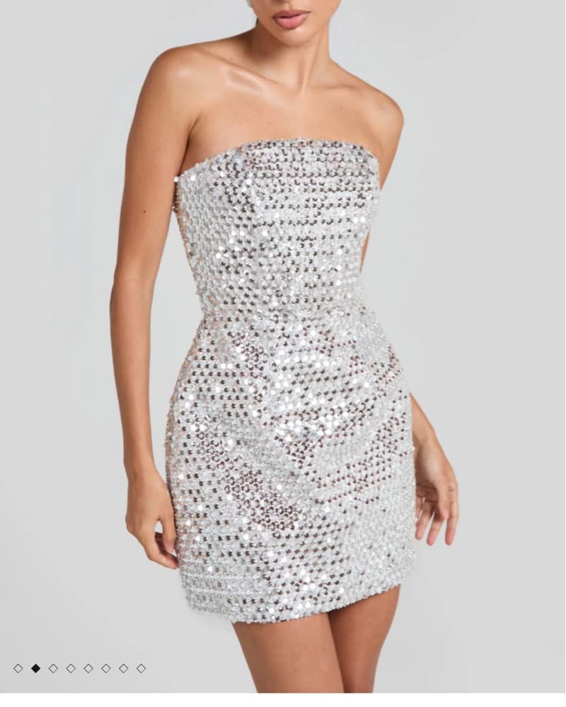 Dazzling Sequin Strapless Mini Dress - Image 2