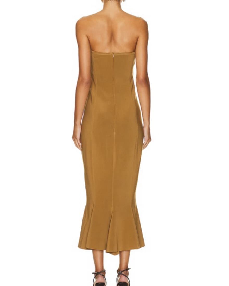 Norma Kamali Tan Brown Corset Dress  - Image 3