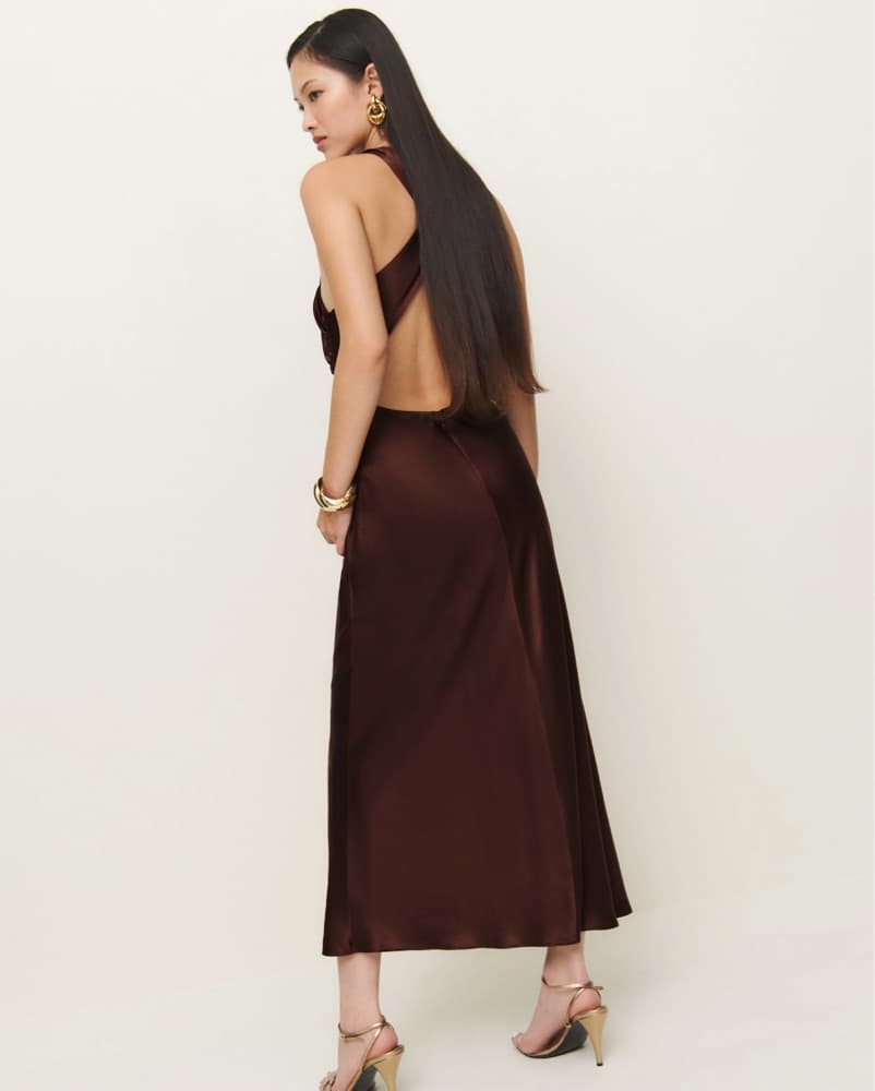 Reformation Casette Silk Dress - Image 4