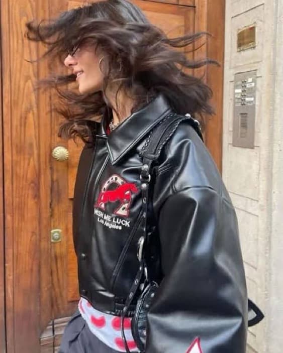 Wish Me Luck Leather Bomber Jacket - Image 2