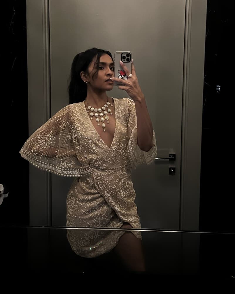 Glamorous Gold Sequin Dress - Image 1