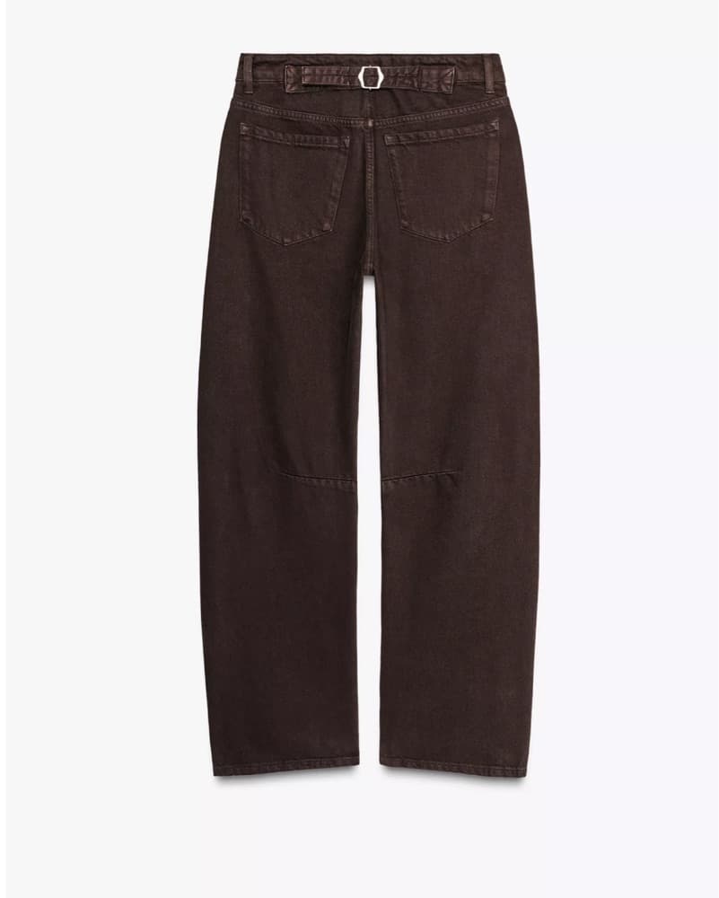 Zara Mid Rise Slouchy Brown Jeans - Image 2