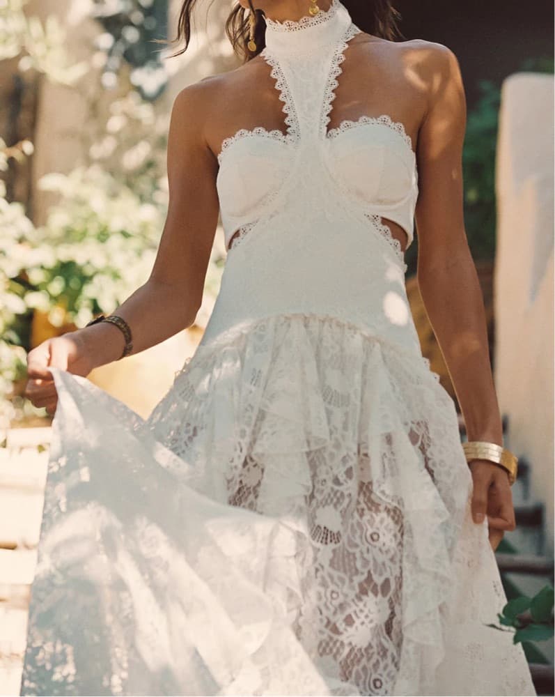 Lace Drop Waist Maxi Dress  - Image 4
