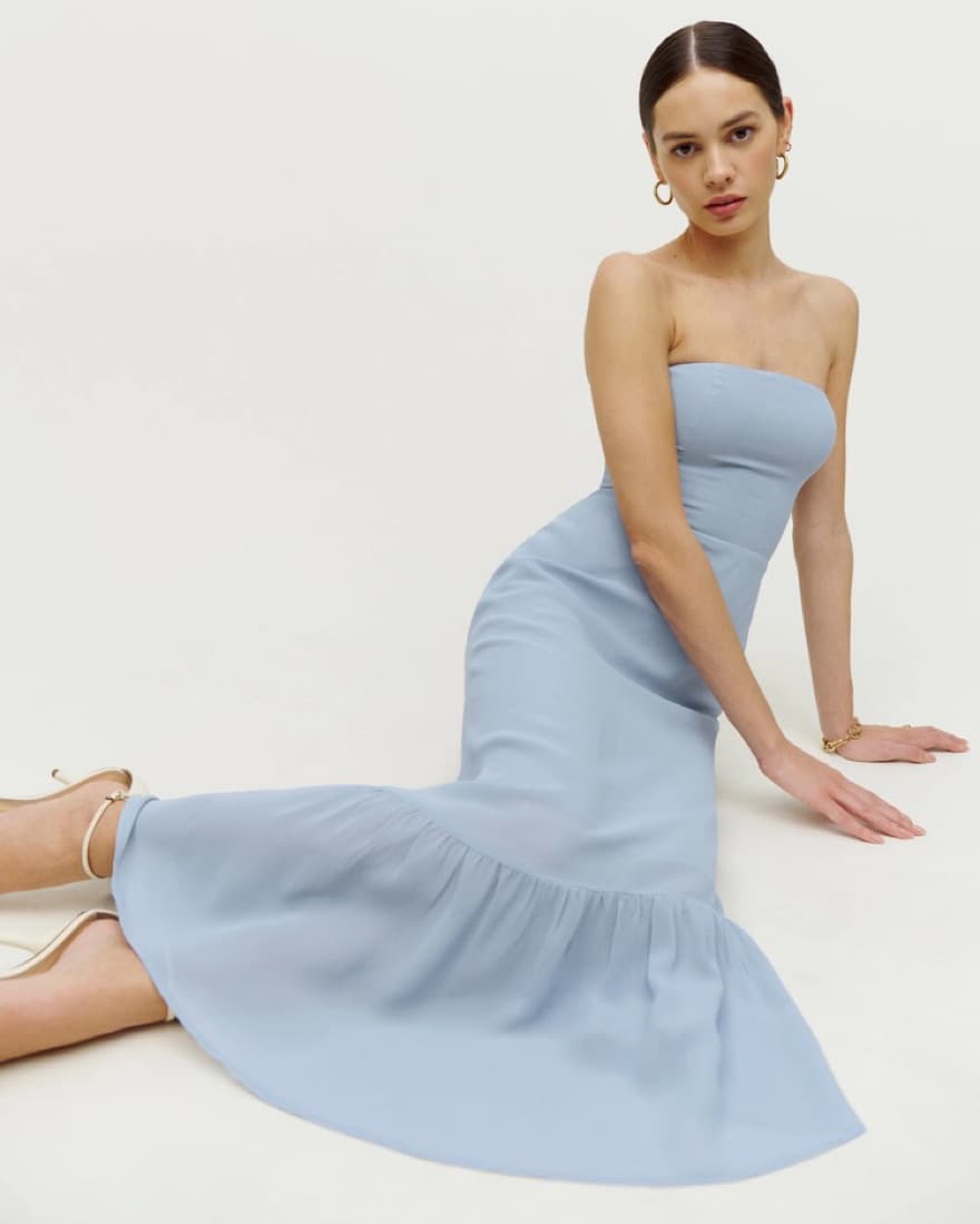 Reformation Arta Strapless Dress - Image 4