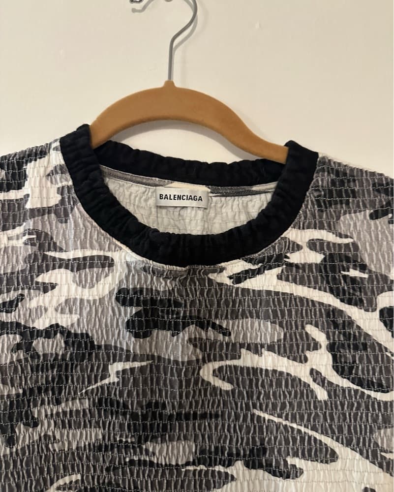 Balenciaga Camo Peplum Top - Image 3