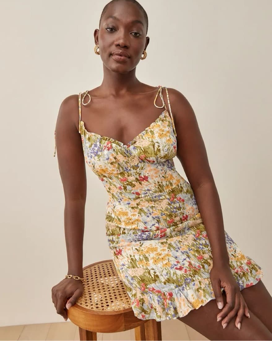 Ref Vibrant Floral Mini Dress - Image 1