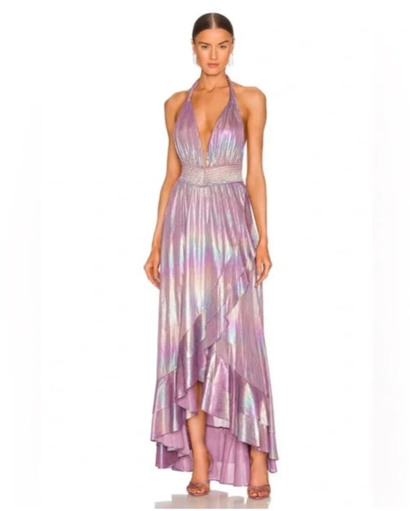 Retrofete Calico Purple Gown  - Image 2