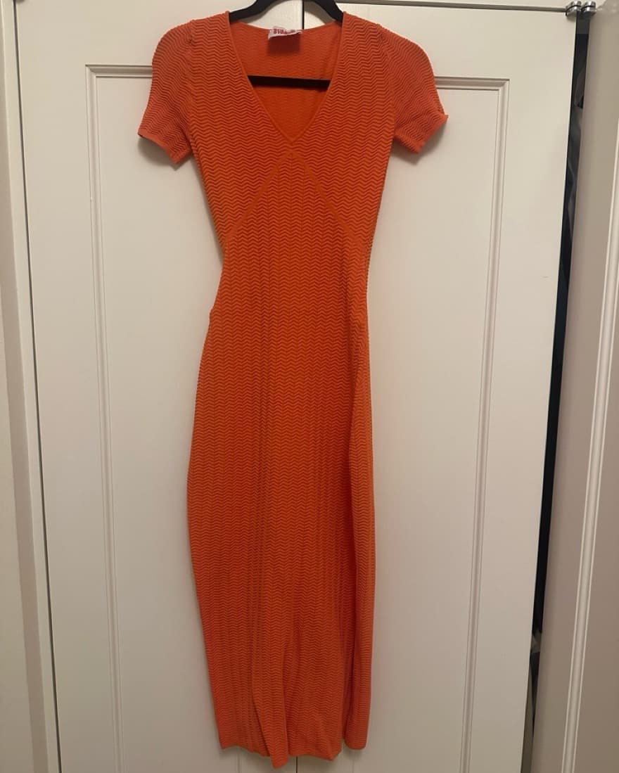 Solid & Striped Pumpkin Ribbed Dress - Image 5