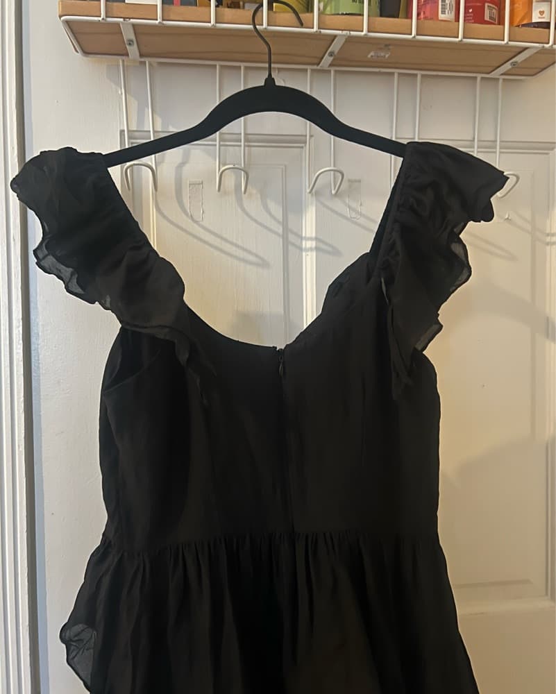 Cinq A Sept Black Mini Ruffle Dress  - Image 5