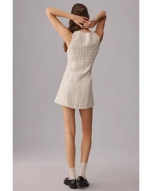 Reformatiom Tweed Mini Dress - Image 4
