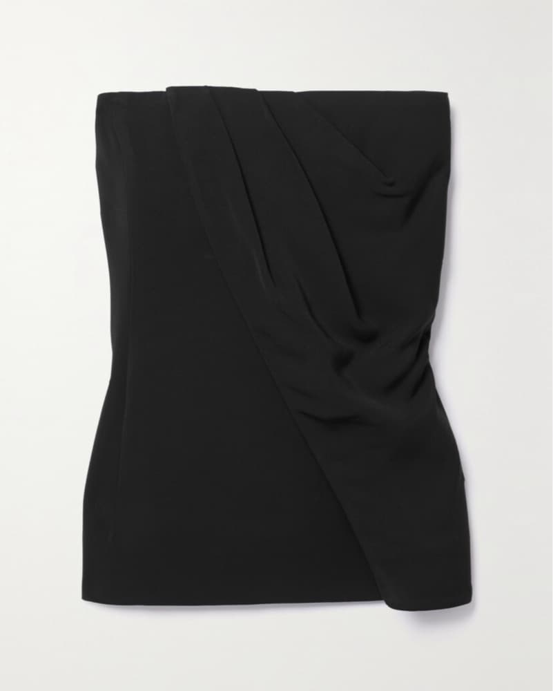 Halle Strapless Pleated Crepe Bustier  - Image 1