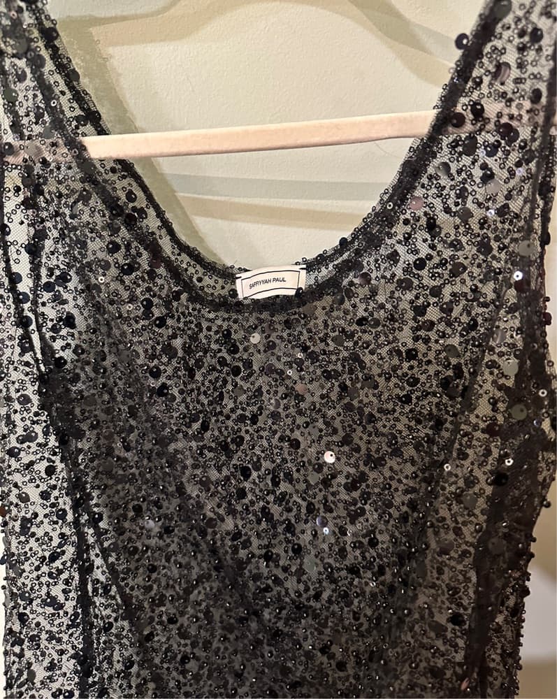 Saffiyyah Paul Black Faux Mini Dress - Image 2