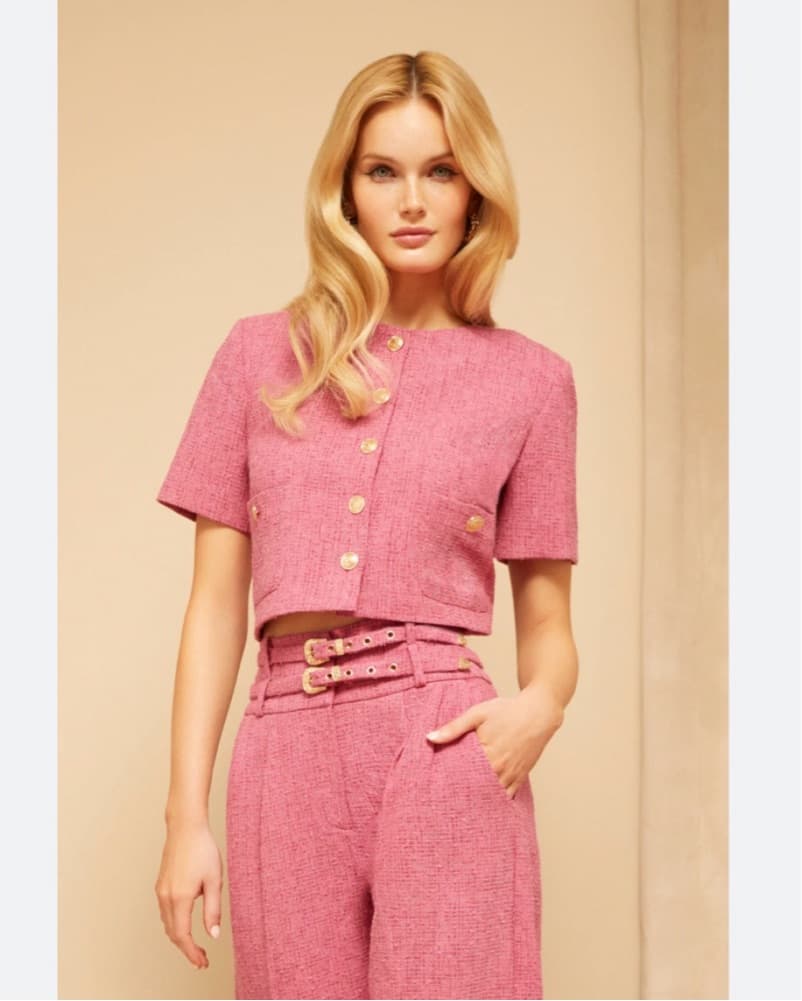 Amanda Uprichard Pink Tweed Matching Set - Image 2