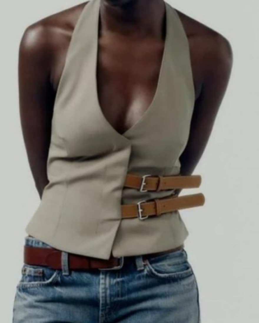 Zara Belted Halter Vest - Image 2