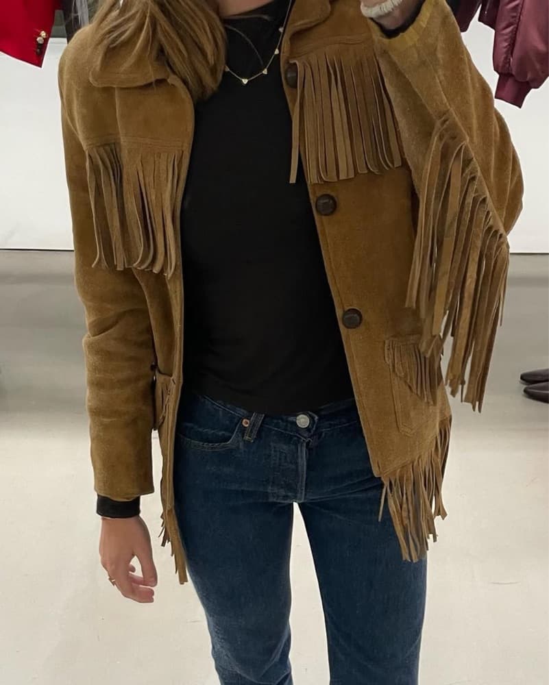 Suede Fringe Jacket - Image 1
