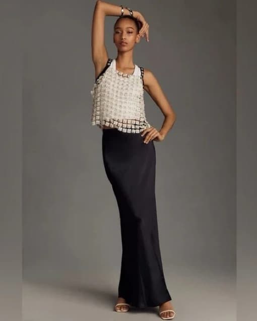 Anthropologie Maxi Silk Skirt - Image 1