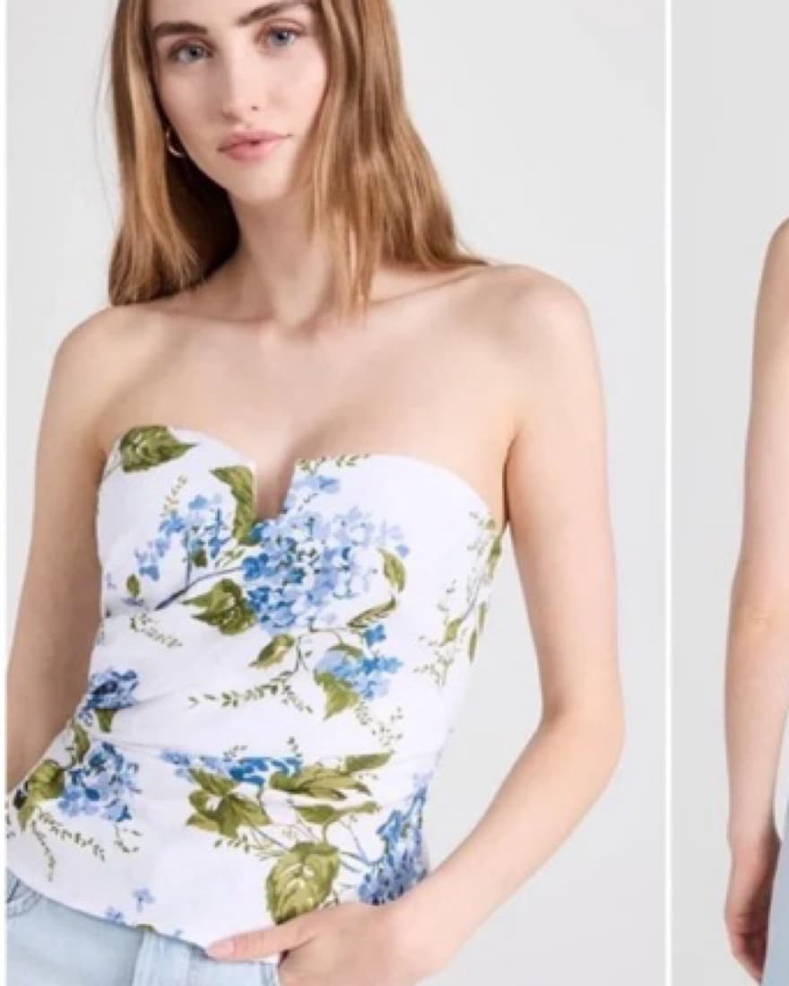 Reformation Madelyn Linen Strapless Top - Image 2