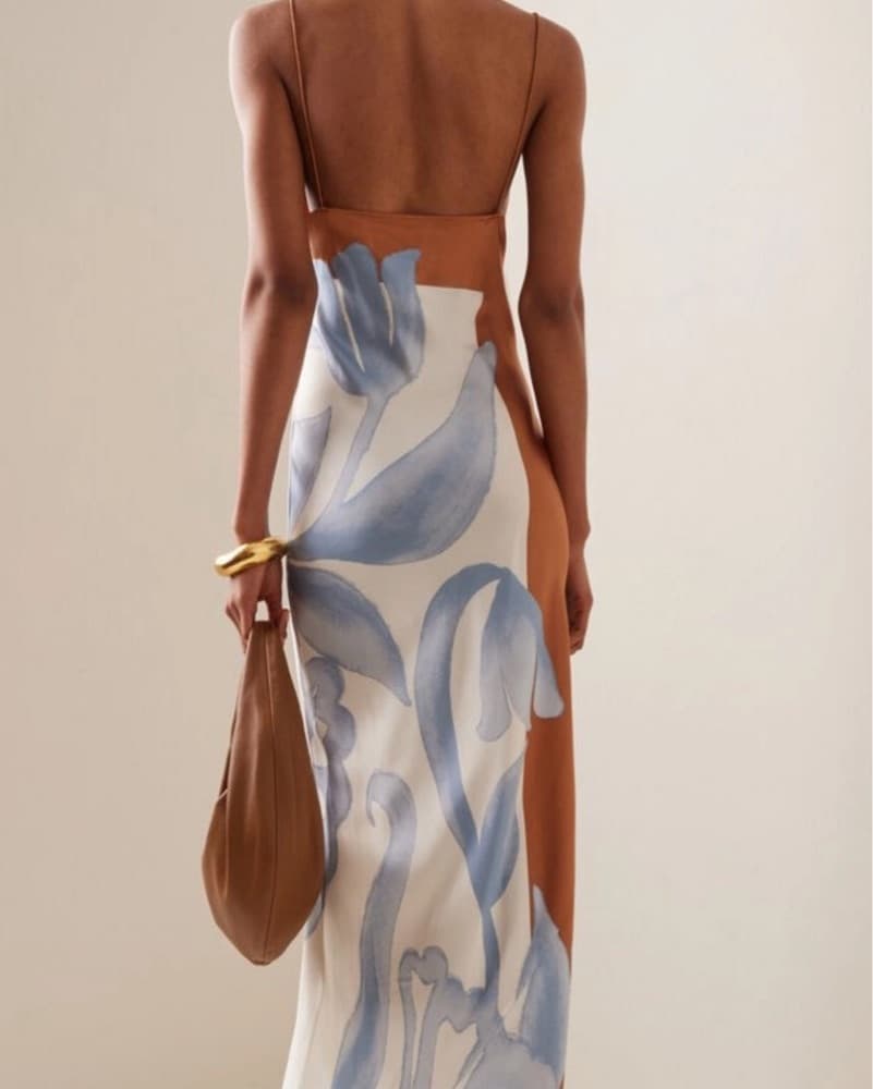 Sorrento Silk Print Maxi Dress - Long - Image 3