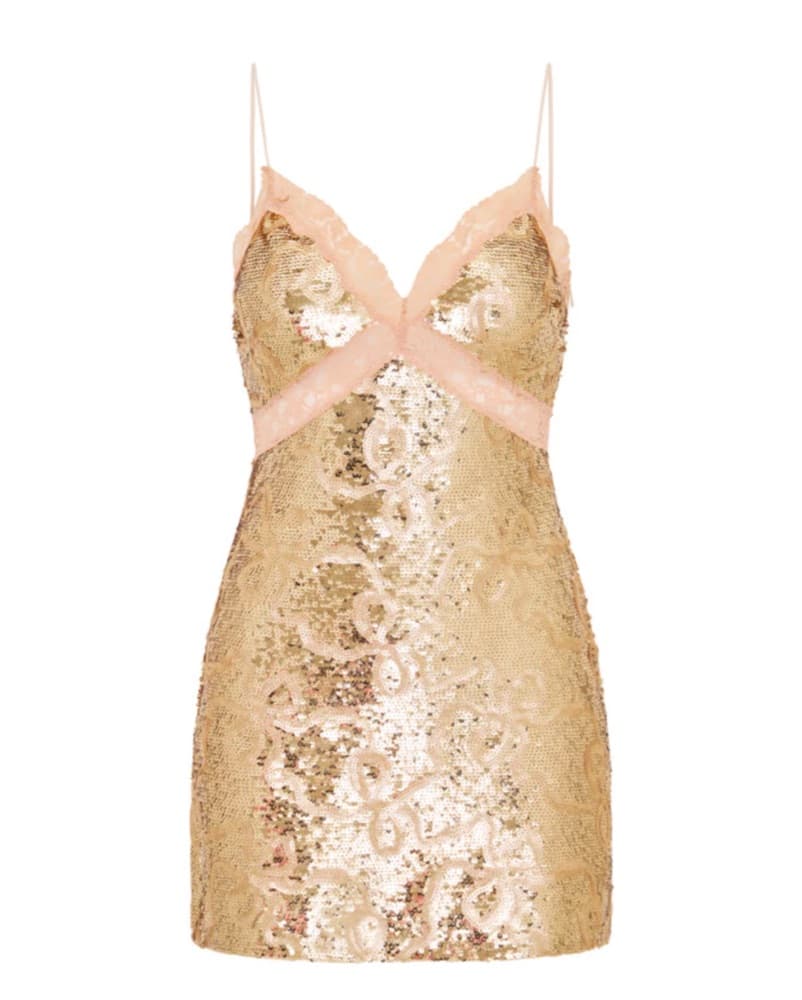 LoveshackFancy Finta Sequin Mini Dress - Image 4