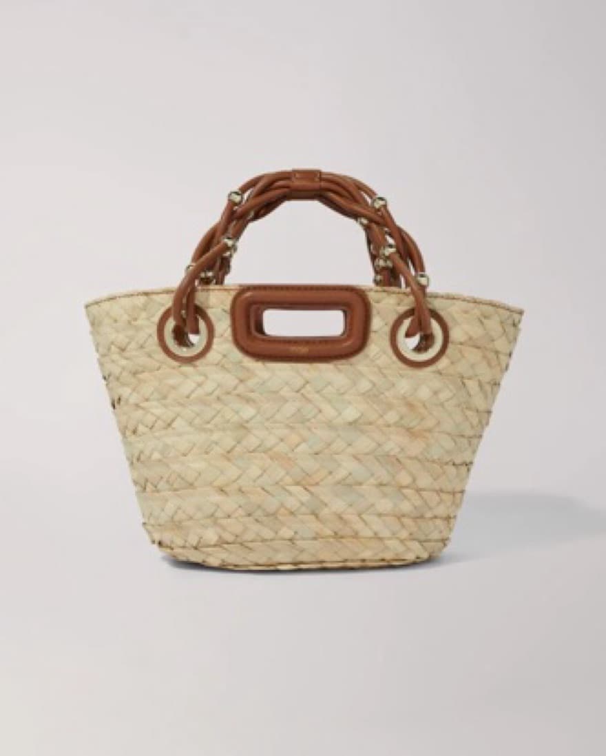 Maje Woven Straw Basket Bag  - Image 1