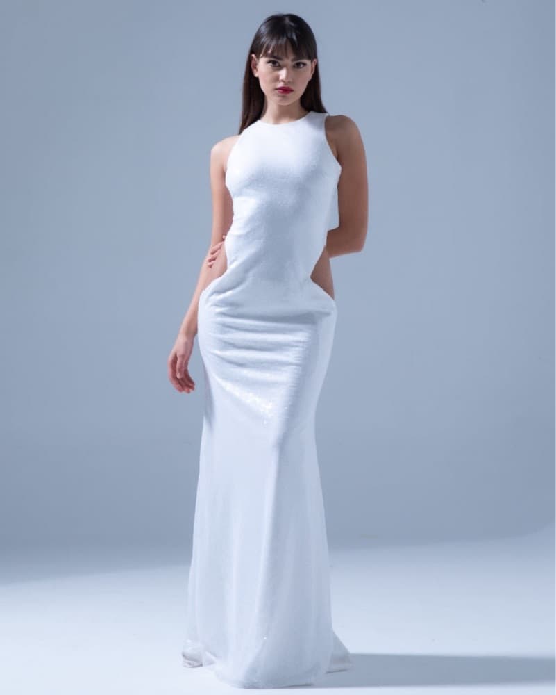 Siena White Maxi Dress - Image 1