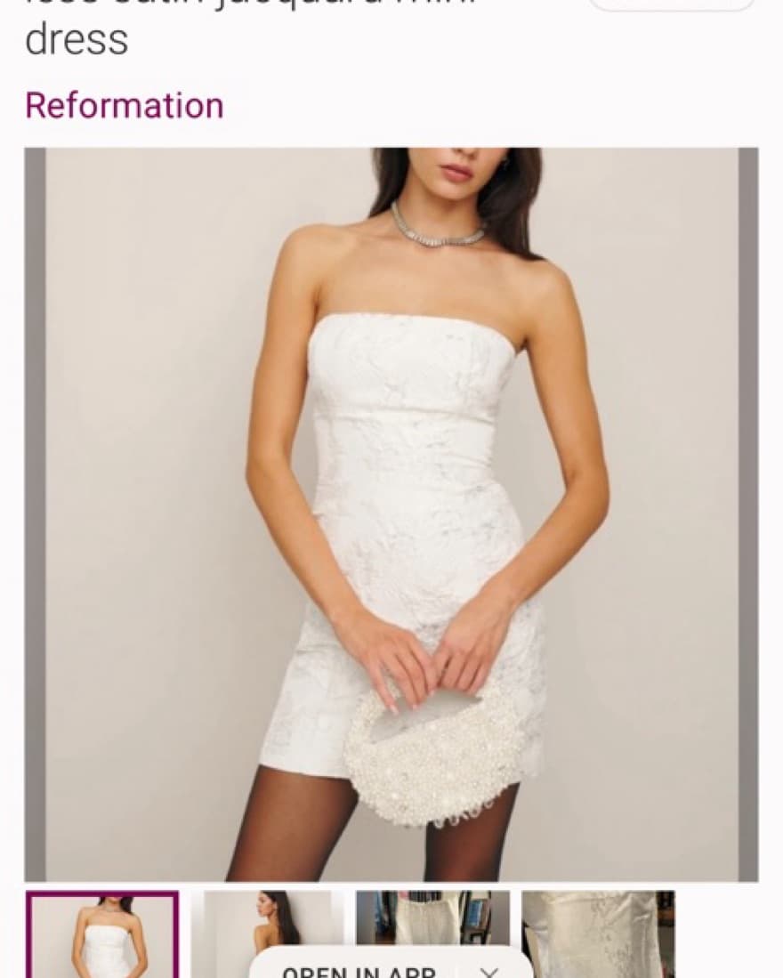 Reformation Gabby Dress White - Image 4
