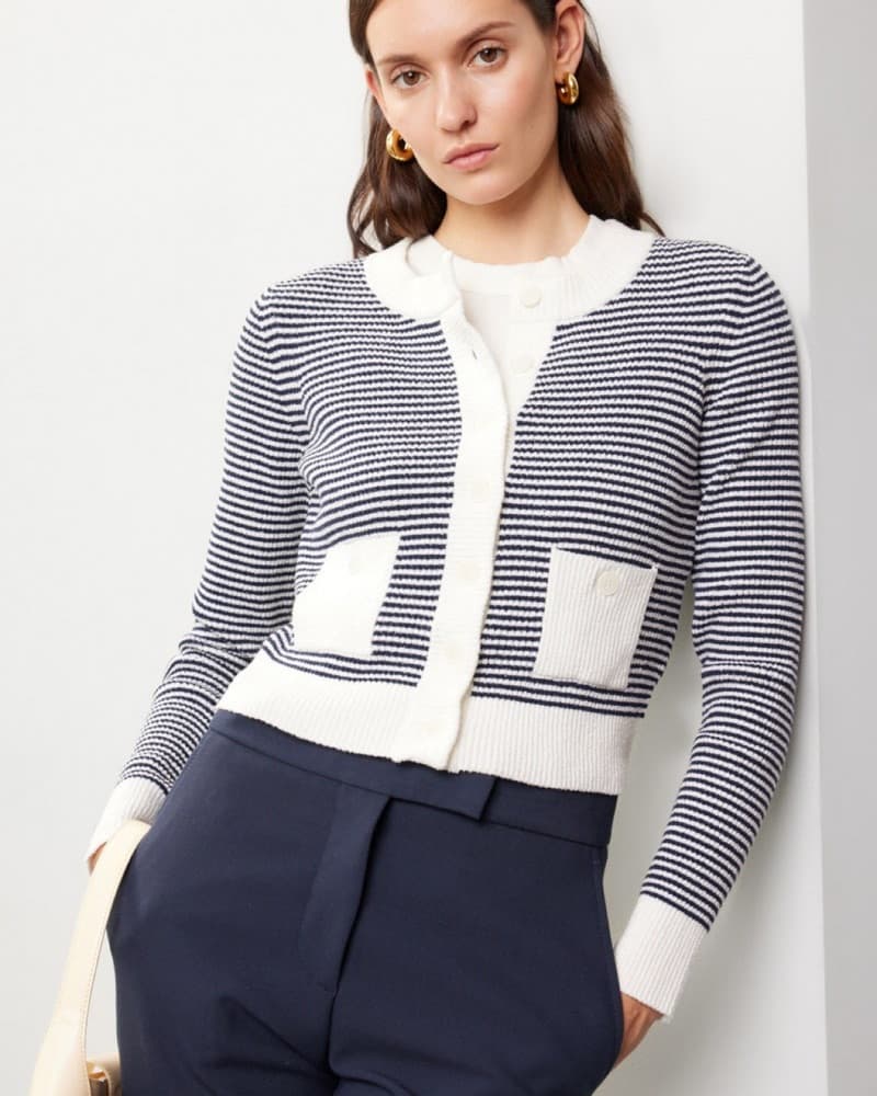 Sandro Striped Cardigan - Image 1