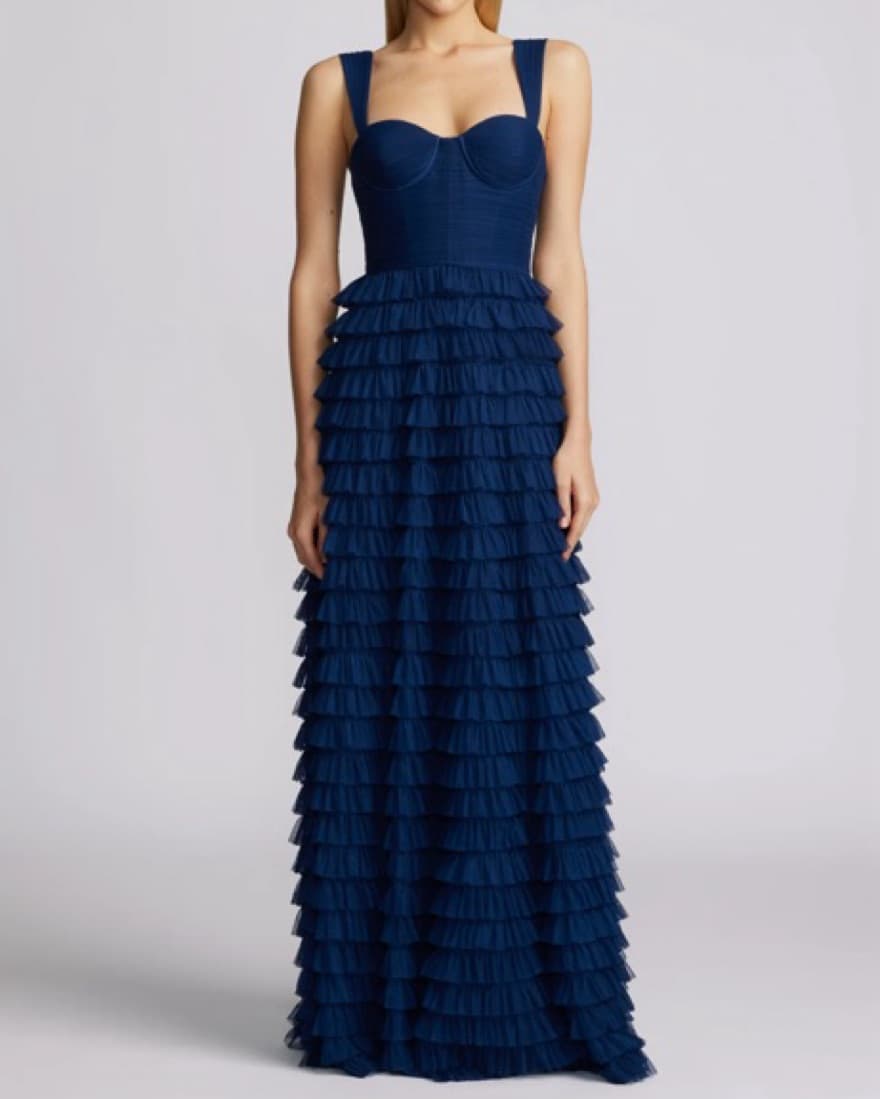 Zac Posen Ruffle Gown - Image 1