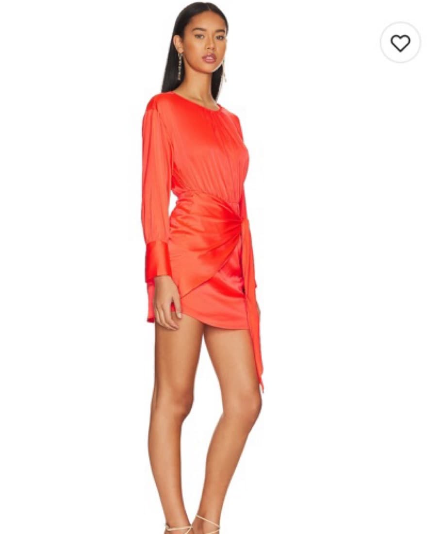 Coral / Orange Mini Dress  - Image 3
